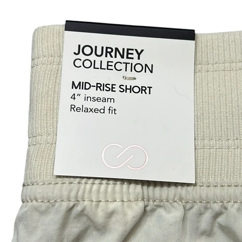 Calia Athletic Shorts Medium Ivory Drawstring 4” Inseam NWT